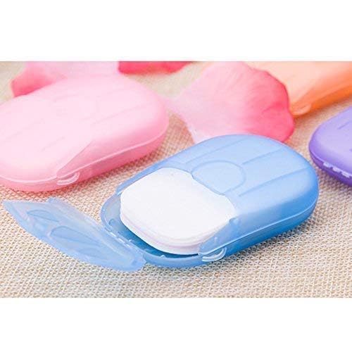 MOGAL LIFE MOGAL LIFE 5 Packet 20 pc Each Packet Soap Paper Washing Hand Bath Clean Scented Slice Outdoor Travel Sheets Disposable Box Soap Portable Mini Paper Soap  - Image 2