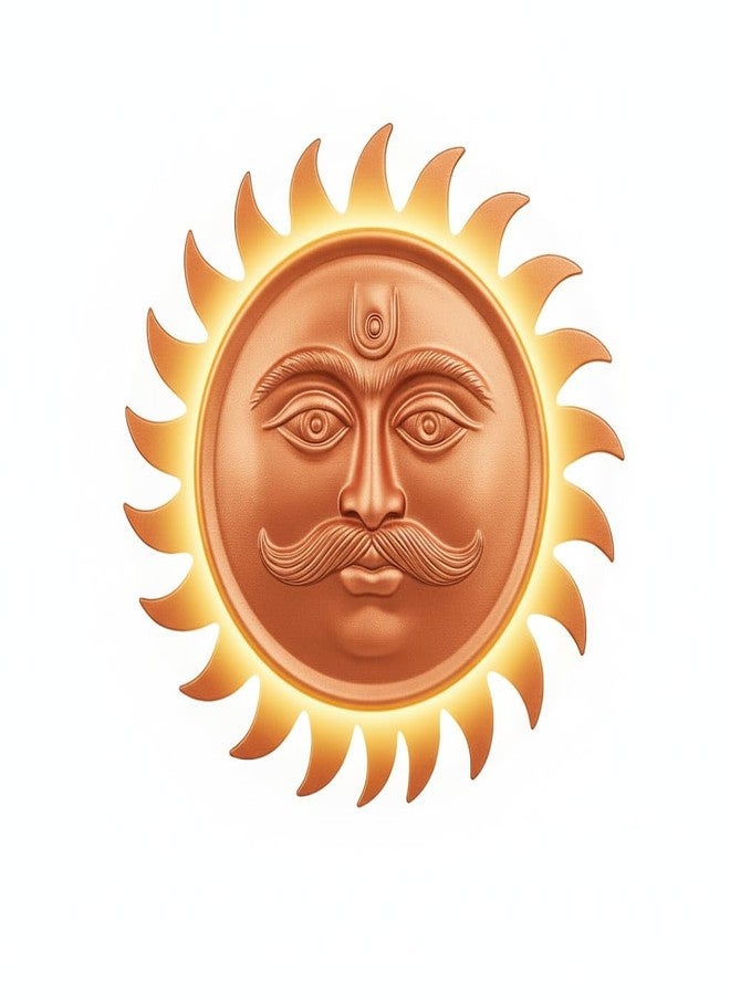 URBAN SELECT Surya Yantra for Home & Office - Copper Coated Sun Yantra for Vastu, Pooja & Positive Energy - Brings Prosperity & Spiritual Growth - 17 cm (1 PC) - Image 1