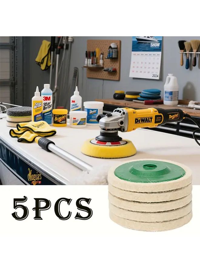 5pcs Heavy Duty Plastic Polishing Wheel Discs 100mm Angle Grinder Wear Resistant - Image 1