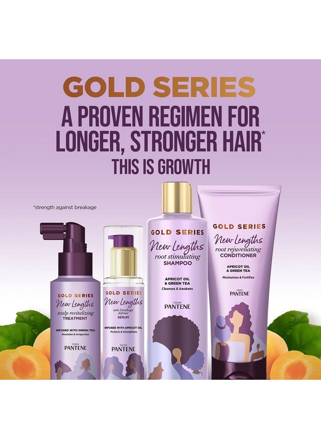 Pantene - Pantene New Lengths Bundle with Root Stimulating Shampoo, Rejuvenating Conditioner, Scalp Revitalizing Treatment and Anti-Breakage Serum, made with Apricot Oil and Green Tea, for Natural and CurlyHair - Image 1