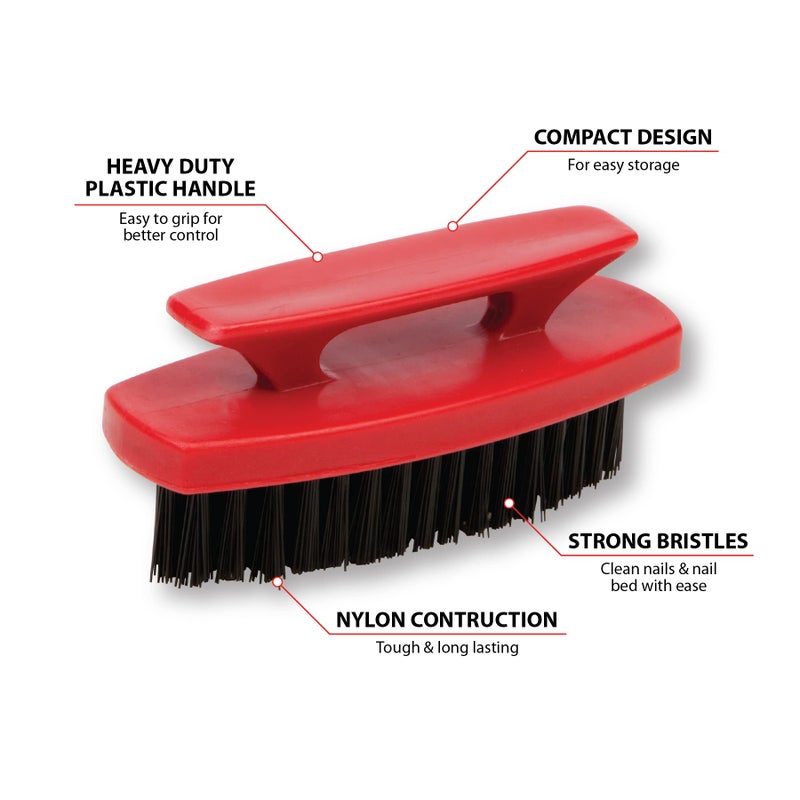Performance Tool 20222 Heavy Duty Nylon Bristle Brush with Easy Grip Handle for Tough Cleaning Jobs - Image 2