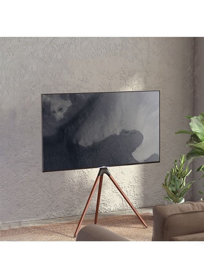 Art Floor TV Stand for 45"-65" TVs Solid Beech Wood Material Modern Design