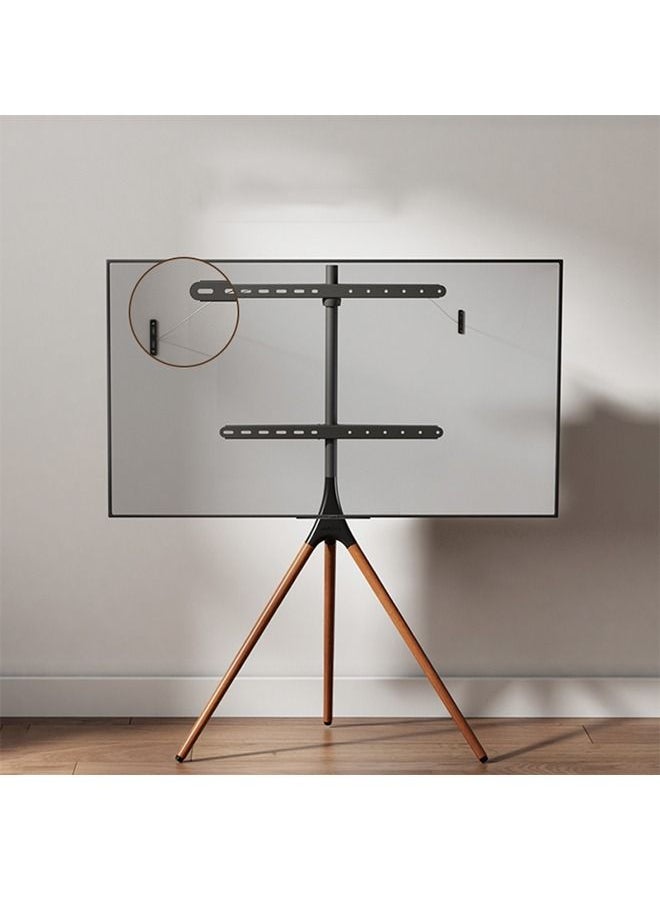 Art Floor TV Stand for 45"-65" TVs Solid Beech Wood Material Modern Design