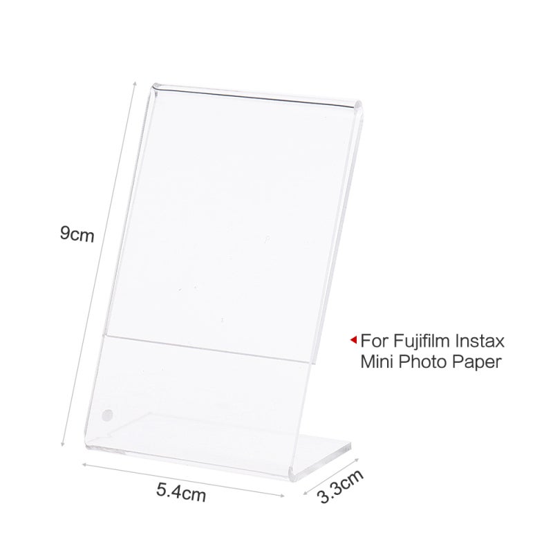 Instax Mini Photo Frame: 3-Pack Transparent Acrylic L-shape Stand - Specially Designed For Instax Mini Instant Photo Paper For Desktop Display & Home Decor - Image 2
