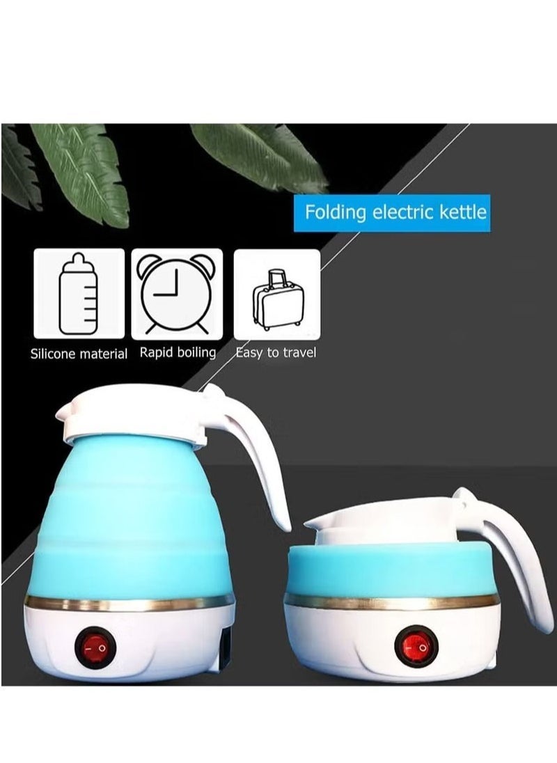 ELTRAZONE Travel Portable Foldable Electric Kettle | Collapsible Silicone Water Boiler for Coffee & Tea | Fast 600ML Boiling Capacity | Compact & Lightweight Design for Travel, Camping & Home Use | 110V-220V Dual Voltage Small Electric Kettle - Image 3