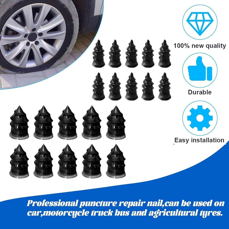 ToolHouse 40 PCS Tire Repair Rubber Nail Set, Car Tire Fast Repair Nails with Screwdriver, Self-Service Tire Repair Tool Kit (20 Small and 20 Large) - Image 5
