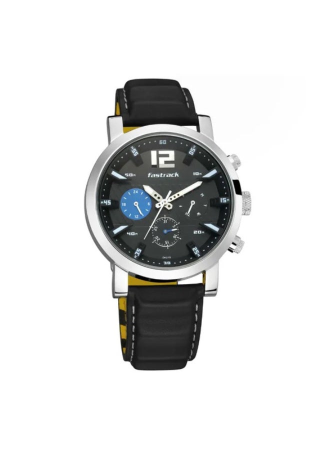 fastrack FastFit Watch with Black Dial and Leather Strap - Image 2