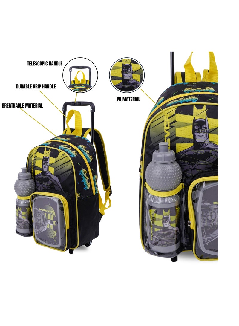 Warner Bros.  Batman Forever Batman Trolley 3 In 1 Set 13" I Trolley I Water Bottle I Lunch Box - Image 5