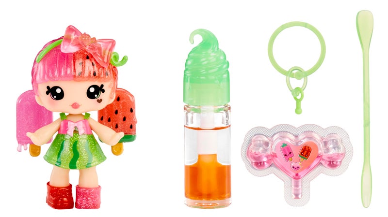 Yummiland Lip Gloss Doll Mystery Color Change Poppy Melonberry Includes DIY Lip Gloss Removable Keychain Cosmetic Play Collectible Ages 4 - Image 2