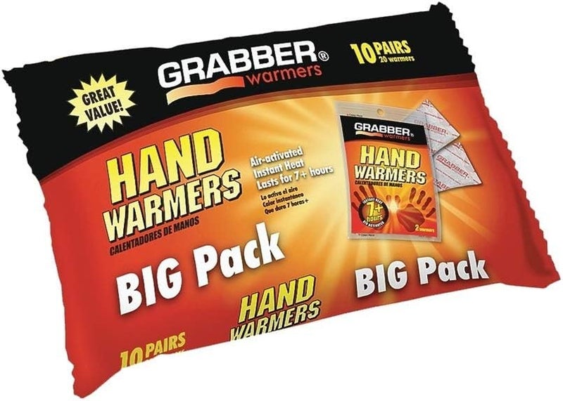 Grabber Hand Warmers - 10 Pairs of Long Lasting Air Activated Warmers for Up to 7 Hours of Heat - Image 1