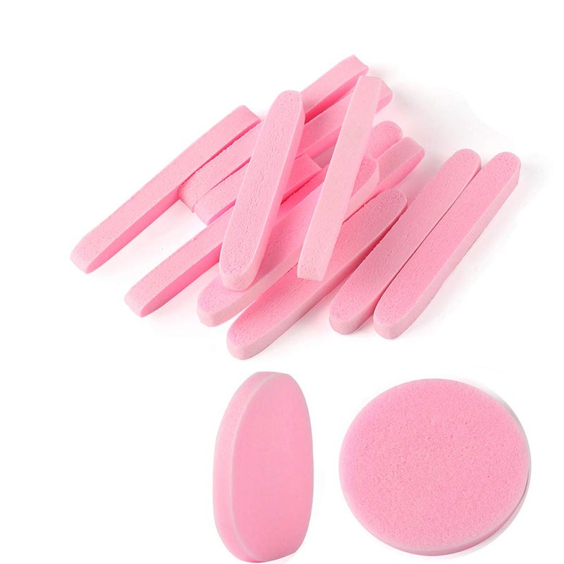 Tegelrying Facial Sponge Compressed,120 Count PVA Professional Makeup Removal Round Face Wash Sponges Spa Pads Exfoliating Cleansing for Women,Pink - Image 1