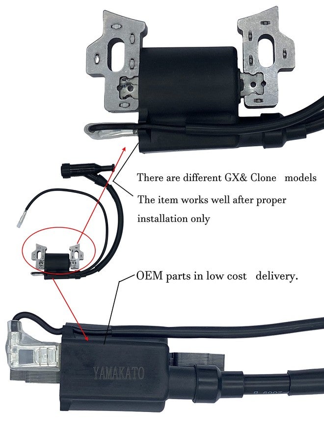 YAMAKATO 196cc 208cc Ignition Coil for Briggs & Stratton 590603 CR950 Champion Generac Duromax Firman Ryobi Predator Honda 159cc 163cc 212cc 224cc Log Splitter Washer Generator OEM Pack of 1 - Image 3