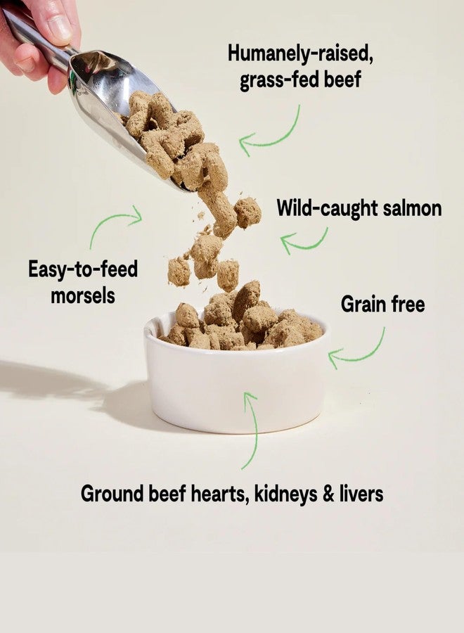 Open Farm أوبن فارم، طعام كلاب مجفف بالتجميد، قطع صغيرة تحتوي على 95% لحم، أعضاء وعظام، منتجات عضوية وأطعمة فائقة، وجبة كاملة أو إضافة لطعام الكلاب المجفف بالتجميد، وصفة سيرف آند تيرف، كيس 13.5 أونصة - Image 2