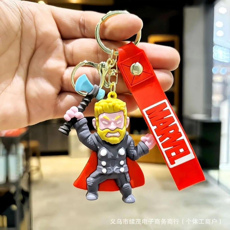 FowWelt Cartoon Characters Keychain for Girls Boys, Cute Silicon Keychains Accessories Keyring Key Purse Backpack Car Charms for Kids Gifts - Image 3