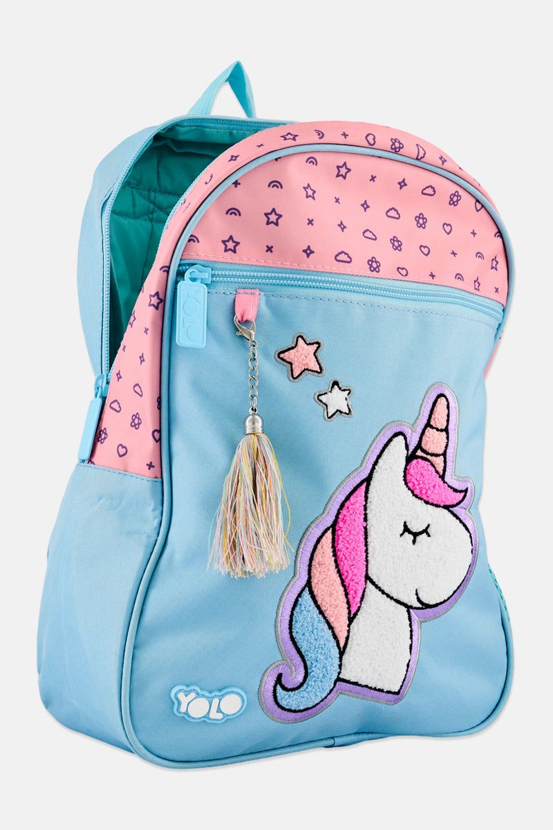 YOLO Kids Girl Unicorn Backpack, Multicolor - Image 3