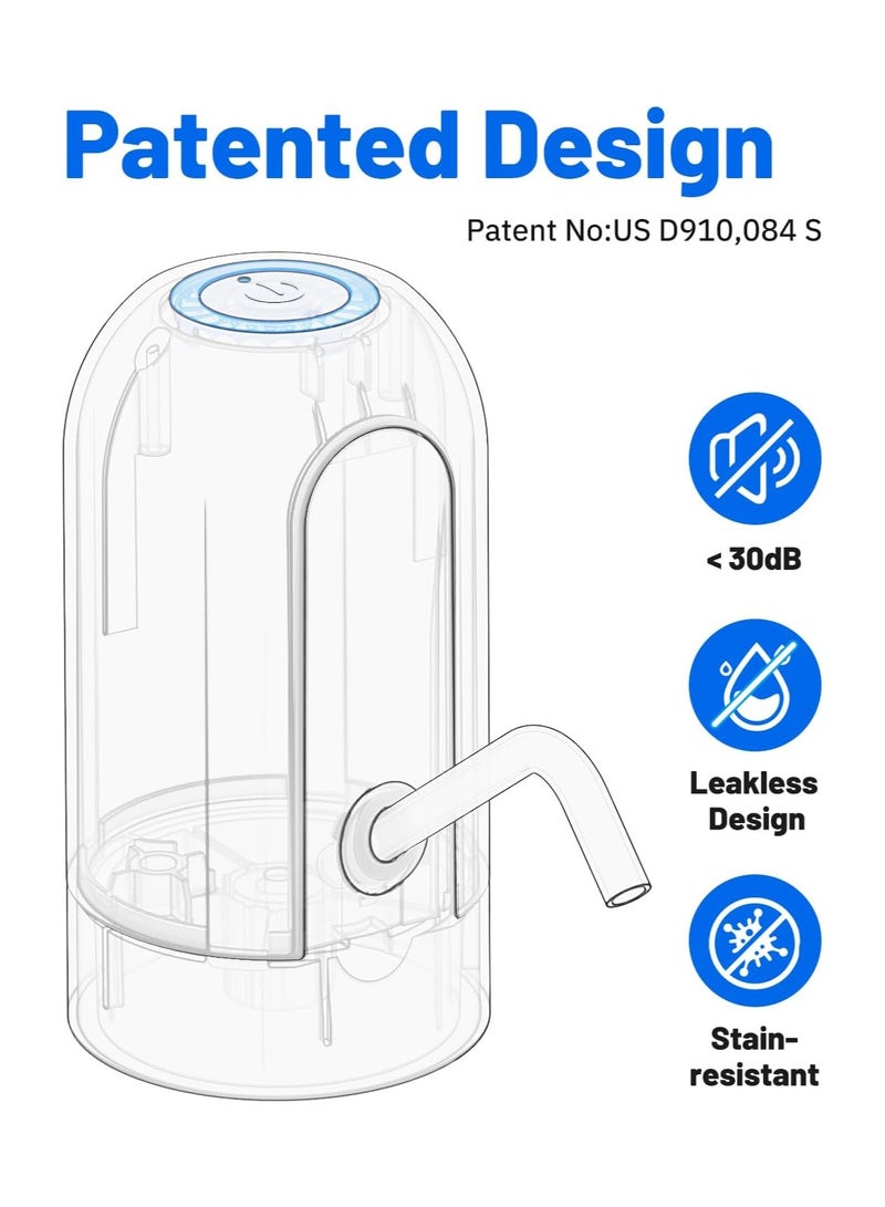 Generic Automatic Water Dispenser Pump – USB Rechargeable Electric Drinking Water Pump with One-Touch Switch – Portable Gallon Bottle Pump for Home, Kitchen & Office multicolor - Image 2