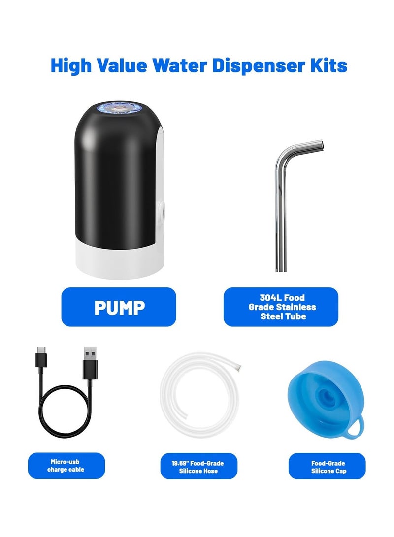 Generic Automatic Water Dispenser Pump – USB Rechargeable Electric Drinking Water Pump with One-Touch Switch – Portable Gallon Bottle Pump for Home, Kitchen & Office multicolor - Image 3