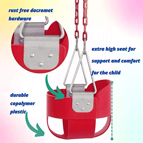 REZNOR Flexible High Back Full Bucket Chair Swing for Children's - Seat Only, Blue - Image 2