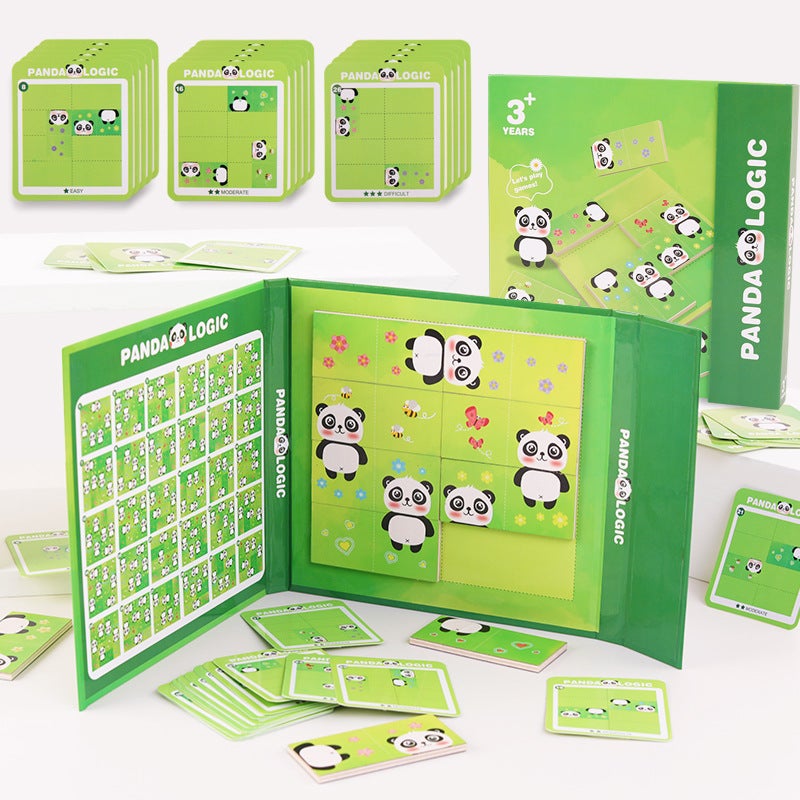 Children'S Wooden Panda Logic Puzzle Focus And Thinking Training Early Education Puzzle Toys - Image 4