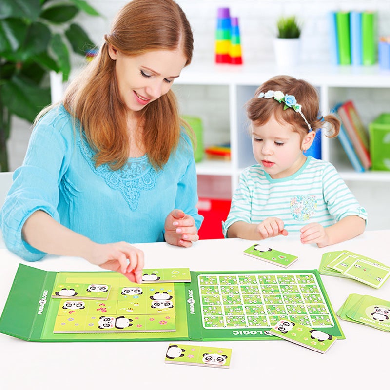 Children'S Wooden Panda Logic Puzzle Focus And Thinking Training Early Education Puzzle Toys - Image 2