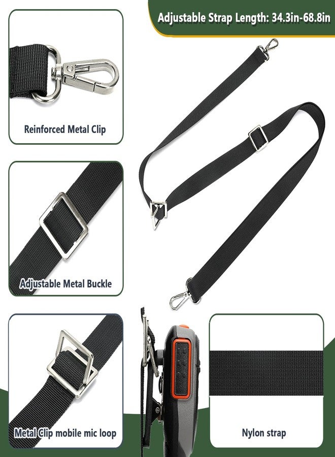 Juecstr Radio Holster for Firefighter Bundle Set, Includes Radio Strap and Moveable Mic Holder, Duty Belt Holder, Anti-Sway Strap for EMS EMT Firefighters Polices - Image 3