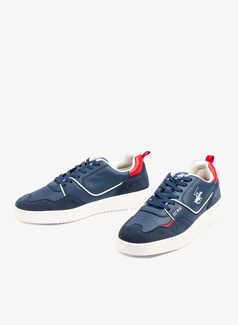 Lace-up low ankle sneakers