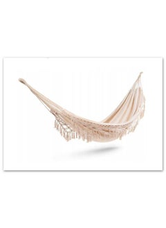 Antikiano Macrame handmade hammock | Outdoor garden furniture | Cotton hammock | Beige handcrafted hammock | Outdoor summer | High quality 200x150 cm hammock  - Image 1