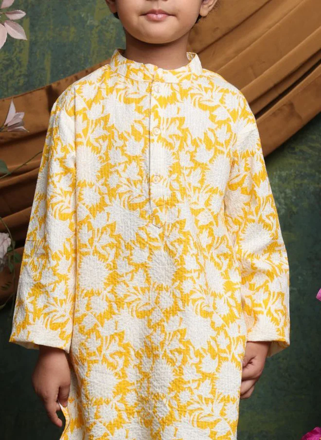 Saka Designs Boys Ethnic Motifs Printed Kurta and Pyjama Set