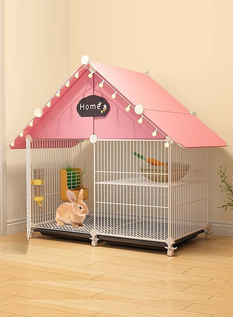 Kidle قفص أرنب داخلي فيلا منزلية كبيرة مع مرحاض لخنزير غينيا قفص خنزير غينيا مستلزمات الحيوانات الأليفة منزل - Image 1