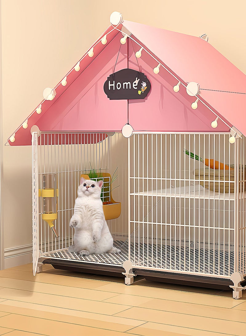 Kidle قفص أرنب داخلي فيلا منزلية كبيرة مع مرحاض لخنزير غينيا قفص خنزير غينيا مستلزمات الحيوانات الأليفة منزل - Image 5