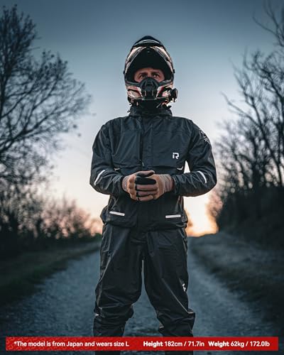 RIDEIRON Motorcycle Rain Gear for Men Women Rain Suit 15000mm Rating Lightweight Breathable Rain Pants Rainwear Outdoor - Image 3