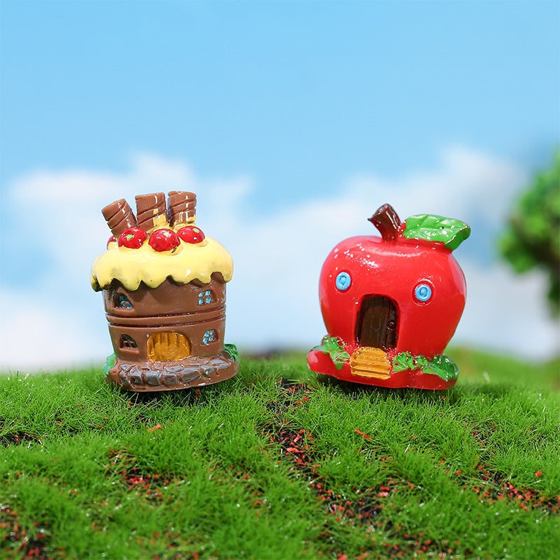 Micro Landscape Ornaments Resin Crafts Cartoon Tree House House Diy Landscaping Jewelry Accessories Material - Image 4