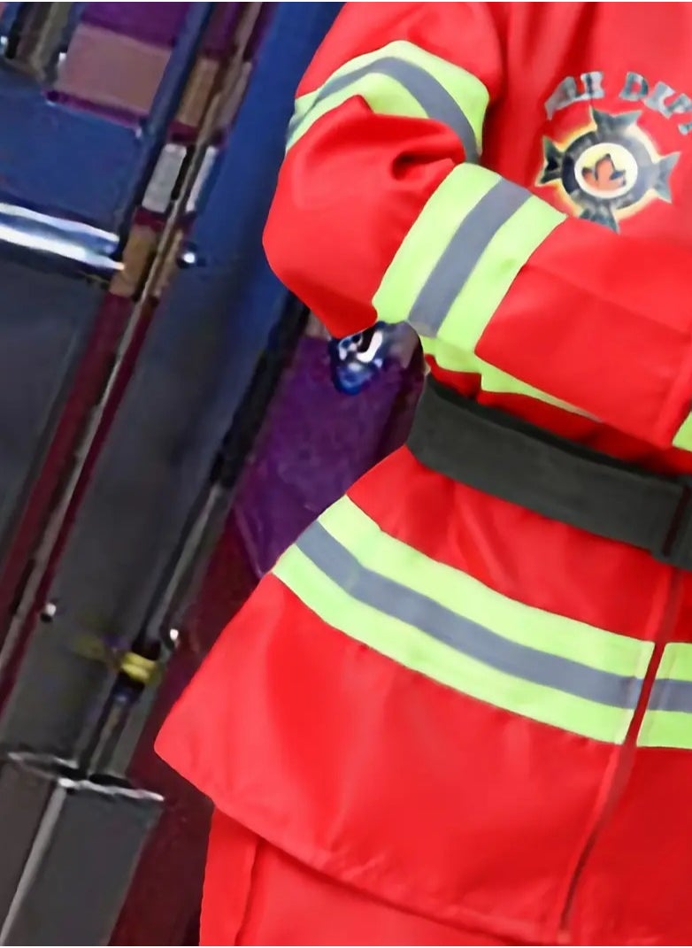 Generic Kids' Firefighter Costume Set Perfect for Parties & Role Play  - Image 2