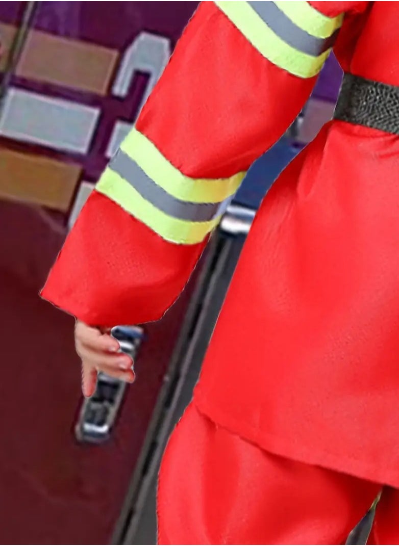 Generic Kids' Firefighter Costume Set Perfect for Parties & Role Play  - Image 3