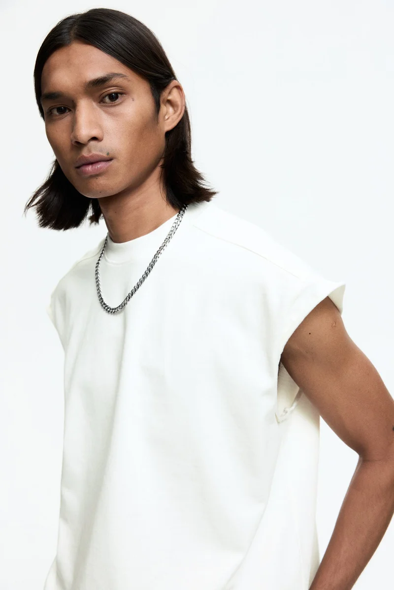 H&M  Oversized Fit Boxy vest top for Men | Best Price UAE