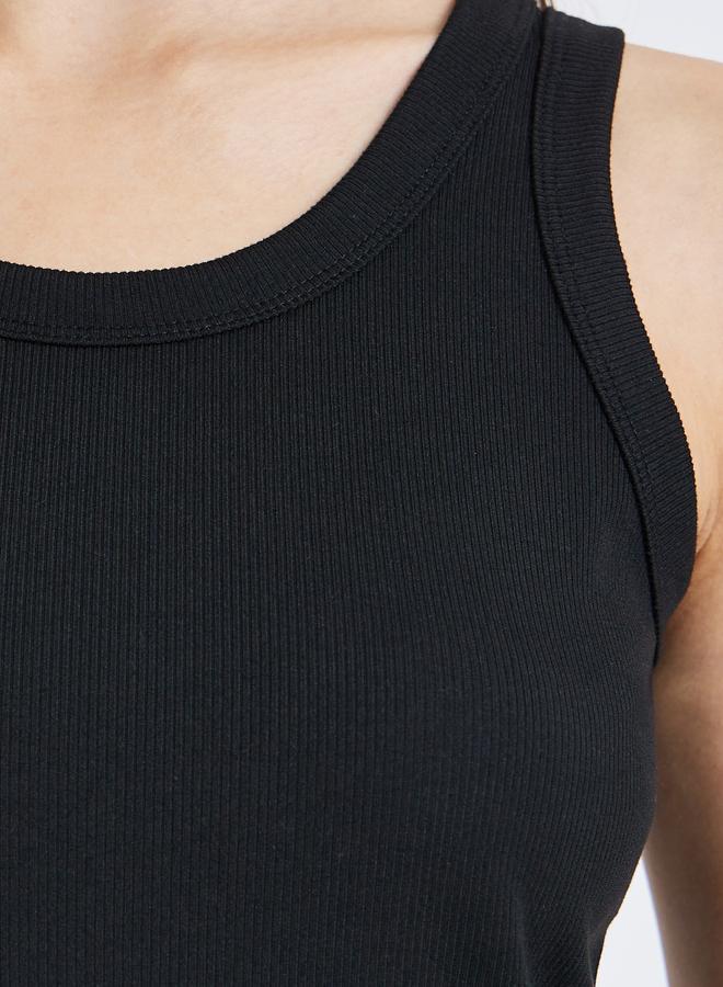 Styli Women Black Sleeveless Knit Tank Top - Image 3