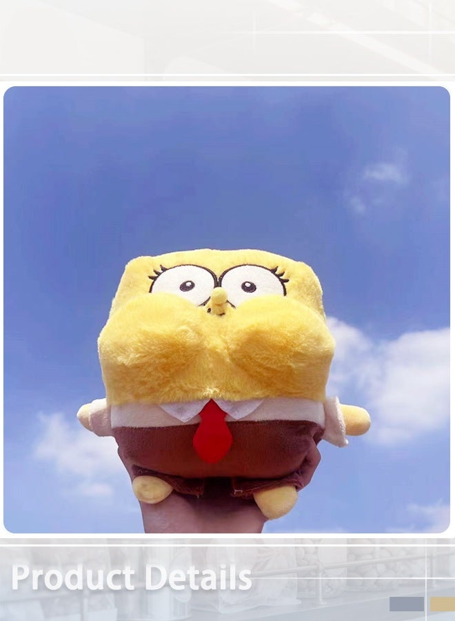 SpongeBob SquarePants Plush Toy, 22cm Cute Cartoon Spongebob Hugging Himself Stuffed Animal, Soft Spongebob Plush Doll for Kids Children Gifts - Image 2