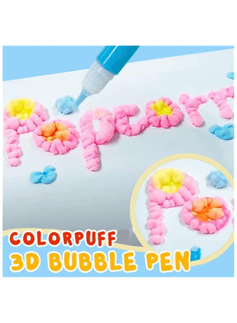 Soofam Magic Puffy Pens for Girls,Bubble Pen,Magic Popcorn Color Paint Pen,Print Bubble Pen Puffy 3D Art Safe Pen,Magic Colour DIY Bubble Popcorn Drawing Pens - Image 2