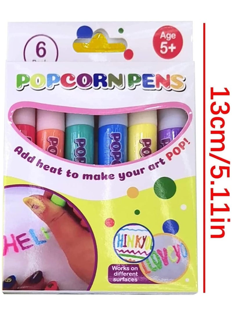 Soofam Magic Puffy Pens for Girls,Bubble Pen,Magic Popcorn Color Paint Pen,Print Bubble Pen Puffy 3D Art Safe Pen,Magic Colour DIY Bubble Popcorn Drawing Pens - Image 5