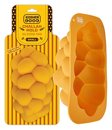 The Kosher Cook Silicone Braided Challah Mold - Small - Braided Oval Challah Pan - Challah Bread Baking Mold - No Shaping Required - Image 1