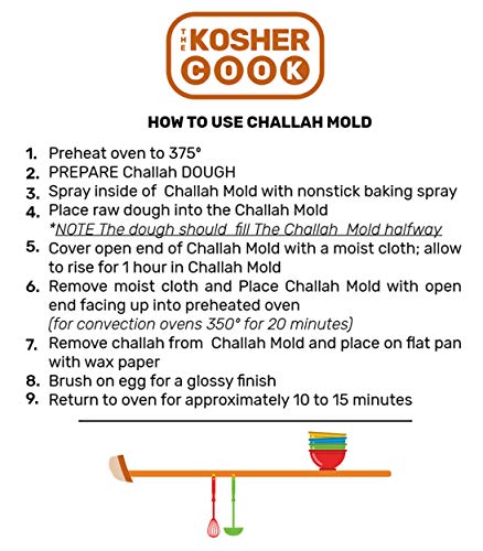 The Kosher Cook Silicone Braided Challah Mold - Small - Braided Oval Challah Pan - Challah Bread Baking Mold - No Shaping Required - Image 3