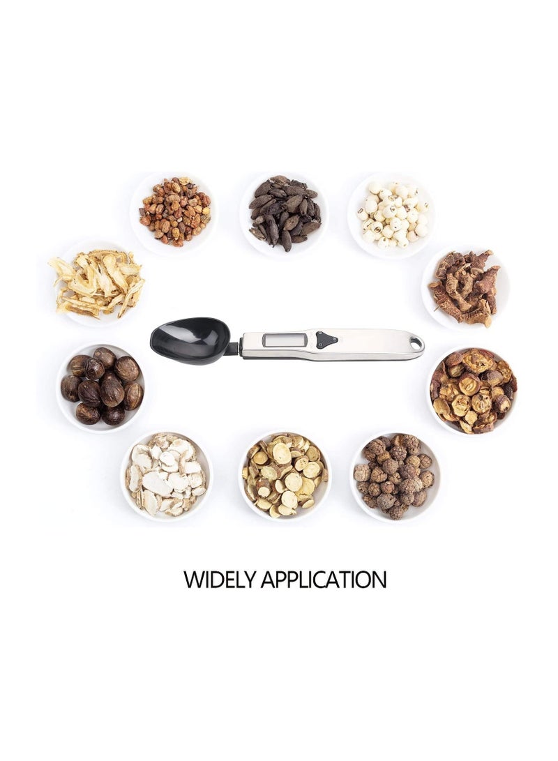 SYOSI Mini Kitchen Scale Gram Measuring Spoon, 500g/0.1g Scale For Portioning Milk Tea Flour Spices Coffee Seasoning, Black - Image 5
