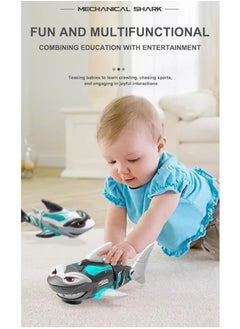 M MIAOYAN Electric shark toy with light, simulated shark interactive music toy, can automatically avoid obstacles, children's bathroom toys, swimming pool, the best birthday gift for children  - Image 5