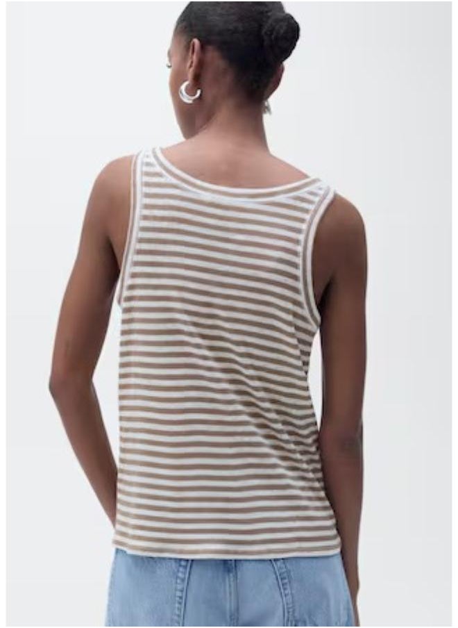 MANGO - Casual Strap Linen Top - Image 1