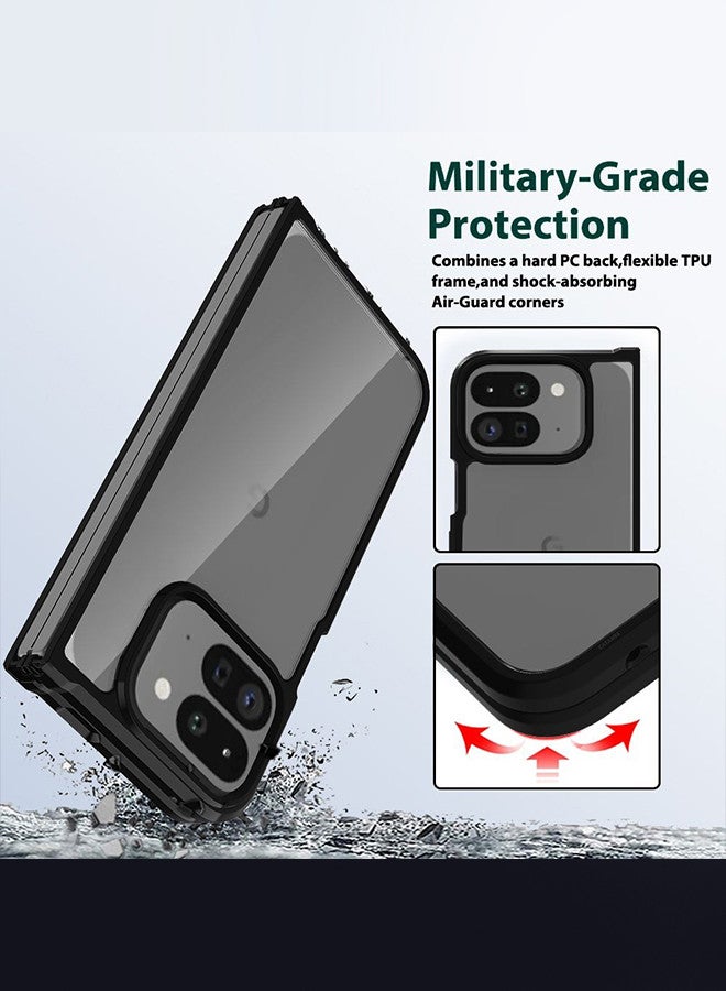(for Google Pixel 9 Pro Fold 2024/Pixel Fold 2 2024) 3 Pack, Case and 2 Screen Protectors Lightweight Soft Clear Shock Resistant Anti-Yellowing Anti-Fingerprint Cover