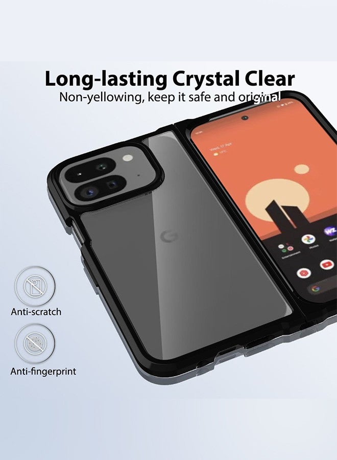 (for Google Pixel 9 Pro Fold 2024/Pixel Fold 2 2024) 3 Pack, Case and 2 Screen Protectors Lightweight Soft Clear Shock Resistant Anti-Yellowing Anti-Fingerprint Cover