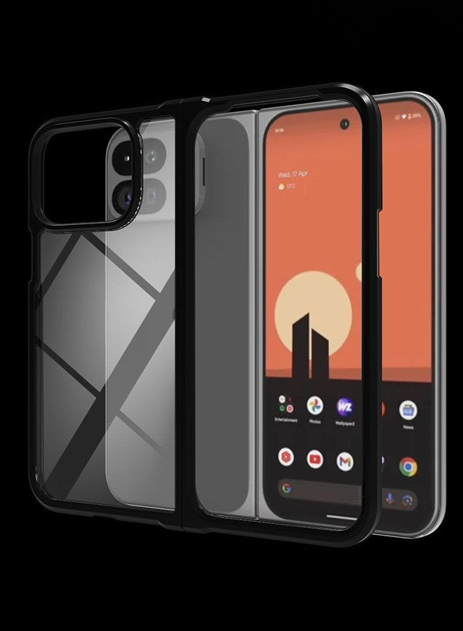 (for Google Pixel 9 Pro Fold 2024/Pixel Fold 2 2024) 3 Pack, Case and 2 Screen Protectors Lightweight Soft Clear Shock Resistant Anti-Yellowing Anti-Fingerprint Cover