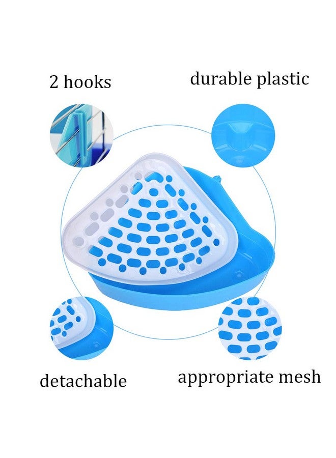 kathson Small Litter Box Guinea Pig Litter Tray Ferret Potty Training Corner Litter Pan Cage Cleaner Litter Scooper for Chinchillas Drawf Rabbits - Image 3