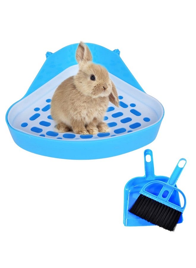 kathson Small Litter Box Guinea Pig Litter Tray Ferret Potty Training Corner Litter Pan Cage Cleaner Litter Scooper for Chinchillas Drawf Rabbits - Image 1