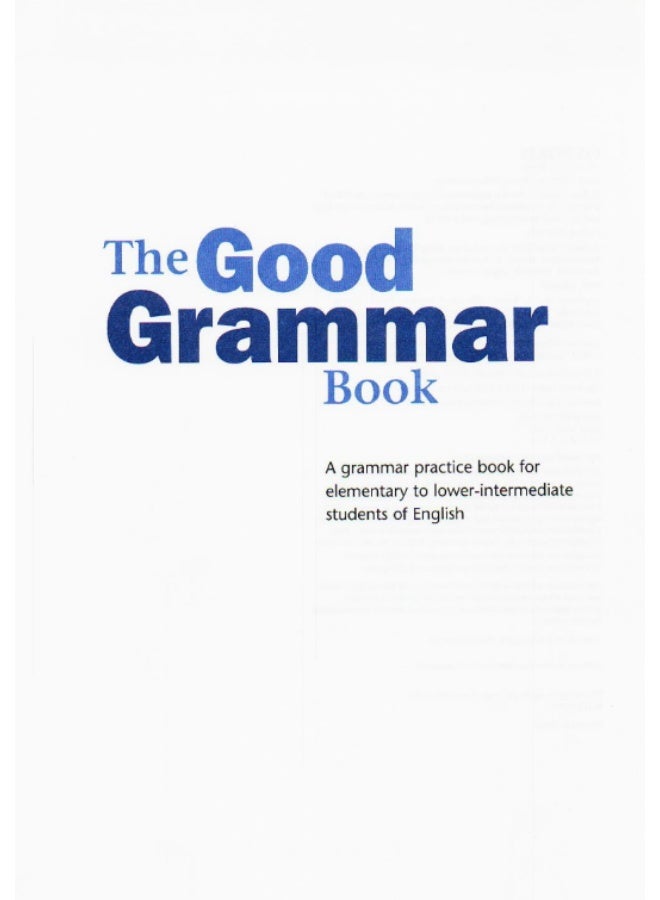 كتاب القواعد الجيدة (The Good Grammar Book) - تأليف مايكل سوان و كاثرين والتر - Image 1